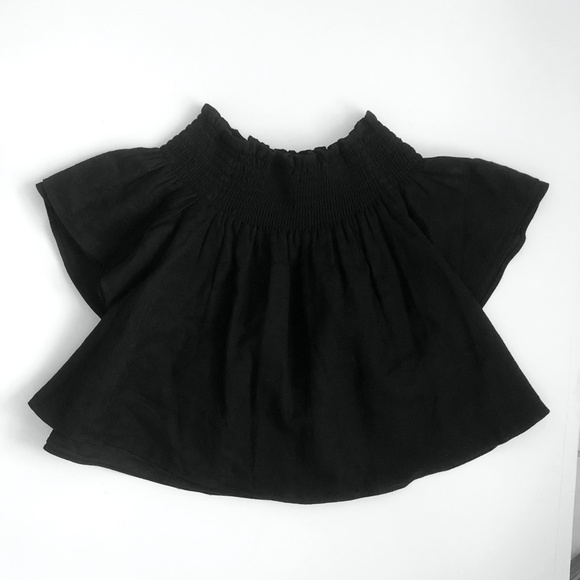 Apiece Apart Milos Smocked Neck Top off shoulder - Picture 2 of 8